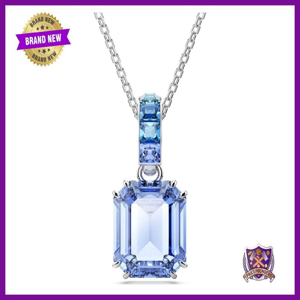 Octagon Cut Crystal Pendant with Lobster Clasp Chain